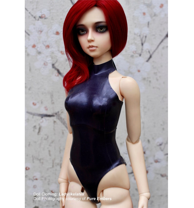 Halter Neck Latex Rubber Body / Sleeveless Leotard / Swimsuit for 1/3 scale SD BJD Dolls image 1