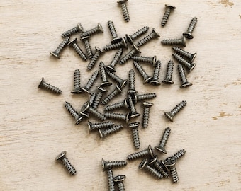9mm Screws (55 pack) - DIY hardware, vintage hardware, craft hardware, small hardware