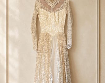 Vestido de novia vintage de encaje