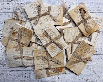 Vintage Recipe Card Collection: 10-Piece Ephemera Pack