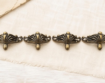 Antique Brass Box Corners (Set of 4) - corner protector, box corners, metal guards, brass hardware