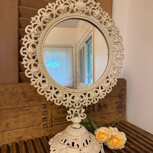 Antique mirror, cast-iron Victorian
