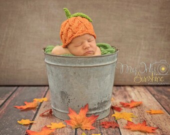 Lil' Pumpkin Newborn Hat