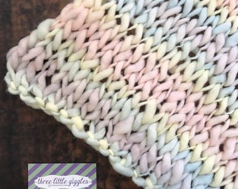 The {Pastel Rainbow} Giggles Blanket