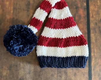 The {Betsy} Sleepy Cap with Yarn Pom and Wrap Set