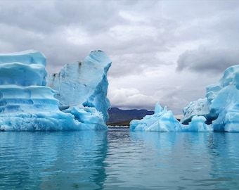Fotografía de la laguna glaciar de Islandia (descarga digital)
