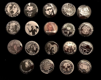 19 Anarcho Punk Band Buttons