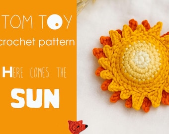 Here comes the SUN - Crochet PATTERN, Amigurumi Crochet Soft plushie toy, Summer decor, PDF crochet instructions