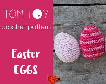 Easter Eggs Digital PDF Crochet PATTERN, Holidays collection by TomToy