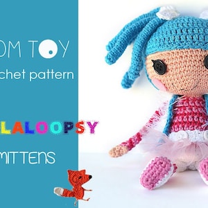Lalaloopsy Mittens Digital PDF Crochet PATTERN, DIY Amigurumi Doll Gift for a Girl