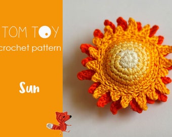 Sun Crochet PATTERN, Amigurumi sun, Crochet toy, Soft plushie sun, Summer decor, DIY crochet instructions, Crochet sun, Crocheted sun