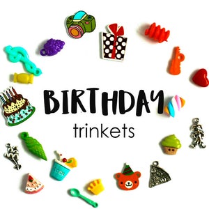 Birthday Theme I Spy trinkets, 1-3cm, Set of 20