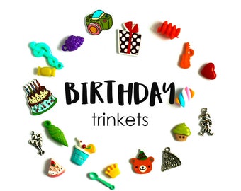 Birthday Theme I Spy trinkets, 1-3cm, Set of 20