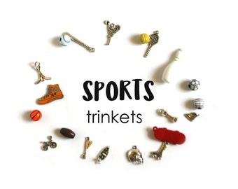 Sports theme I Spy trinkets, 1-3cm, Set of 20