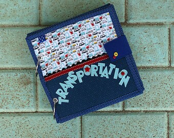 Transportation and Professions Quiet book, Unique gift for a boy, Theme busy book, 20x20cm, Custom 4-14 pages