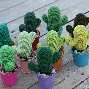 Saguaro Cactus 1 Digital PDF Crochet PATTERN, TomToy Potted plants collection, Step by step photo tutorial, Amigurumi DIY cactus image 4