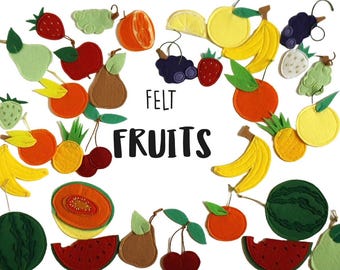 Felt Fruit Berries pieces, Pretend play food, Handmade by TomToy, 3-5cm, 1 piece/Set