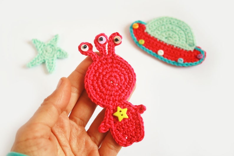 Outer space TomToy Crochet appliques, 1 piece/set image 5