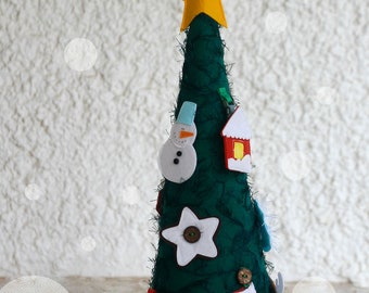 Felt Christmas tree, Safe Decorating Christmas tree for toddlers, 40cm tall