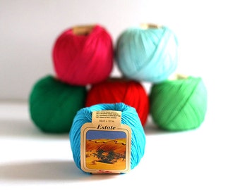 100% cotton yarn Silke by Arvier - Estate, 127m/50g, Italian yarn, Crochet Knitting yarn, 1 ball