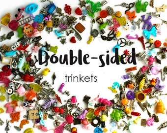 Double-sided mixed I Spy trinkets for I spy bag/ I spy bottle, 1-3cm, Set of 20/50/100/200