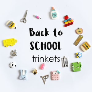 Back to School Theme I Spy trinkets, 1-3cm, Set of 20