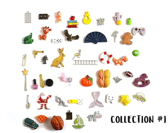 I spy trinkets Collections, ABC Alphabet miniatures Teaching language materials, 1-4cm, Set of 50 trinkets