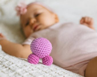 Baby H2O Water molecule crochet Rattle Toy handmade by TomToy