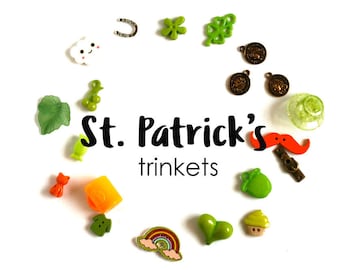 Holidays Theme I Spy trinkets: Halloween, Easter, Valentine's day, Saint Patrick's day, Birthday,   1-3cm, Set of 20