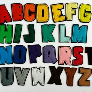 Felt Alphabet Letters, Personalize monogram applique, 5cm tall, 1 letter/ABC set image 1