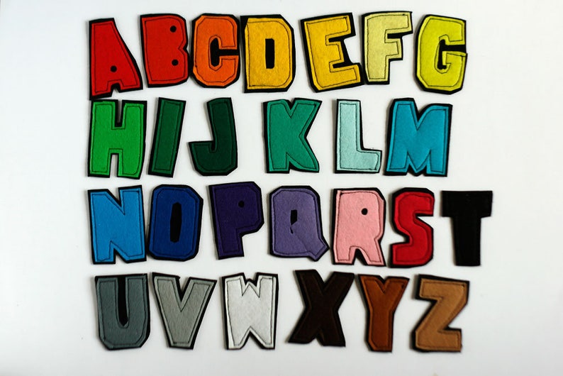 Felt Alphabet Letters, Personalize monogram applique, 5cm tall, 1 letter/ABC set image 1