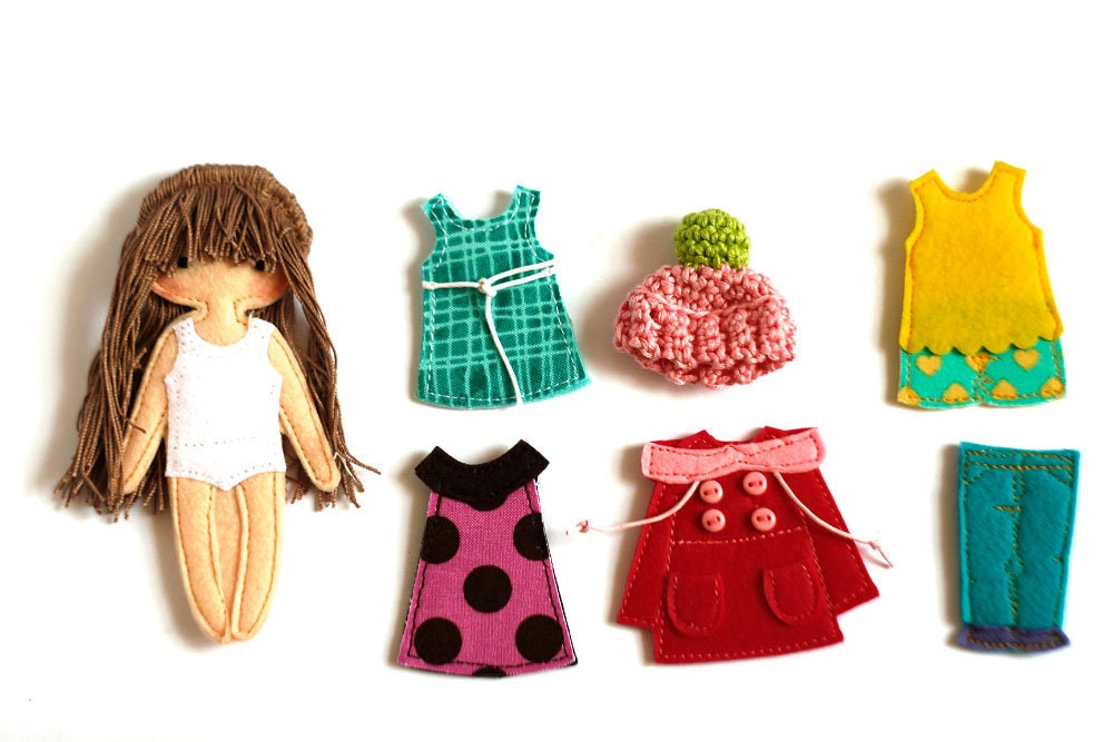 Felt paper doll Starter set Gift idea for a girl Etsy