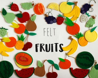 Felt Fruit Berries pieces, Pretend play food, Handmade by TomToy, 3-5cm, 1 piece/Set