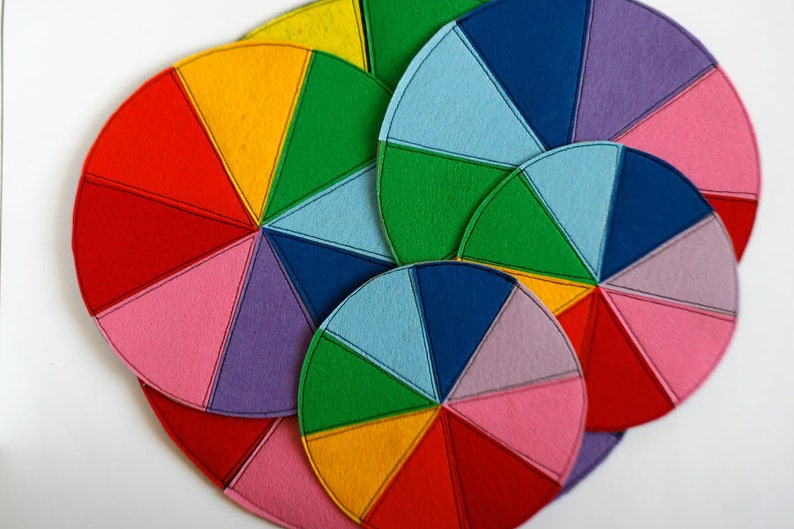 Felt 8color Wheel Rainbow Color Sorting Colorful Etsy