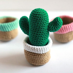 Saguaro Cactus 1 Digital PDF Crochet PATTERN, TomToy Potted plants collection, Step by step photo tutorial, Amigurumi DIY cactus image 5