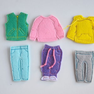 Sporty Dressing Set for Tomtoy Felt paper Doll - Etsy