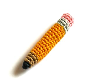 Crochet Pencil, Crochet handmade toy, Plush pencil, Back to School, Teacher Gift, 8x1.5cm, 1 piece