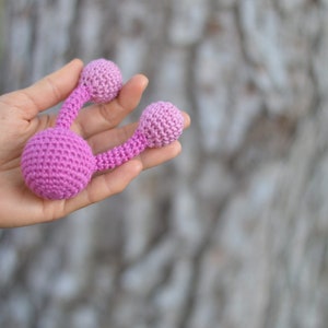 H2O Water molecule crochet Rattle Toy handmade by TomToy image 6