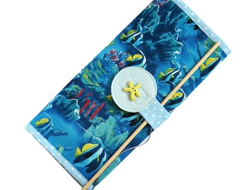 Fabric felt magnetic fishing game play mat, sea felt board with felt fishes, Made to order