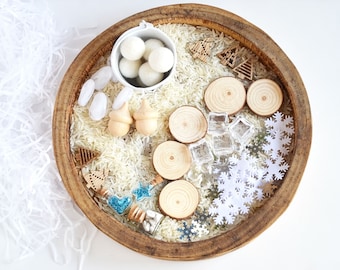 Winter theme trinkets ,Sensory bin filler, Home decor Centerpiece