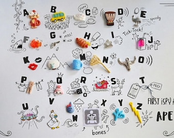 A is for Ape – My First ABC Trinkets Hunt, 1-3.5cm, 26 trinkets