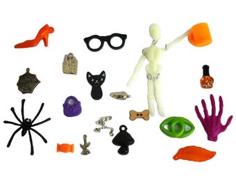 Black Cat I Spy trinkets set for I spy bag/ bottle, 1-9cm, Set of 20 trinkets