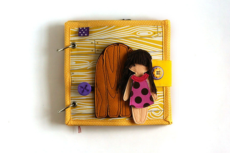 Little Dollhouse quiet book with felt paper doll Etsy