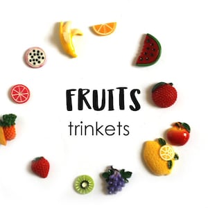 FOOD-thema I Spy-snuisterijen: groenten, fruit, snoep en ander eten, flessenvullers I spy-zakjes, 1-3 cm