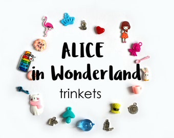 Alice in Wonderland Theme I Spy trinkets, 1-3cm, Set of 20