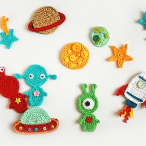 Outer space TomToy Crochet appliques, 1 piece/set Set of 10