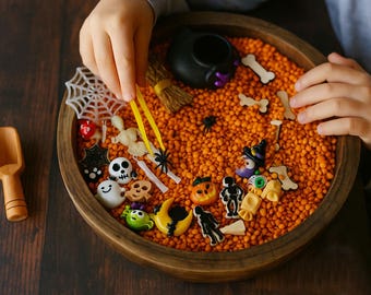 Haunted Treasures of Halloween Trinkets for I Spy, Sensory play & Crafts