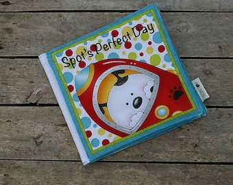 Fabric book Spot's perfect day, First baby book, Cloth soft plush book, 21x20cm, 10 pages