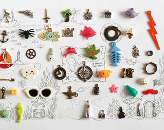 Nautical Theme I Spy trinkets, 1-3cm, Set of 50