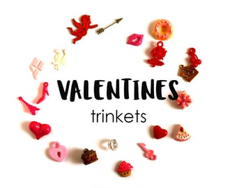 Valentine's day Theme I Spy trinkets, 1-3cm, Set of 20